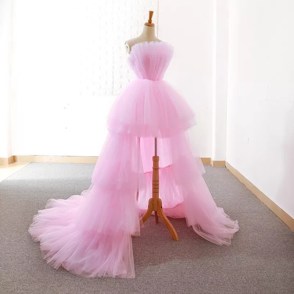 Millennial Pink High Low Dress